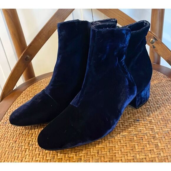 Joie blue velvet ankle booties size 6/36 - Picture 5 of 12